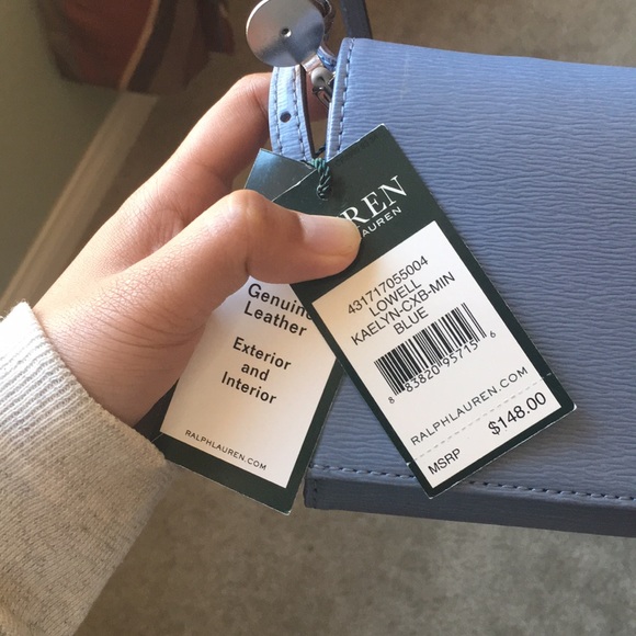 NWT Lauren Ralph Lauren Periwinkle Blue Crossbody - Picture 3 of 8